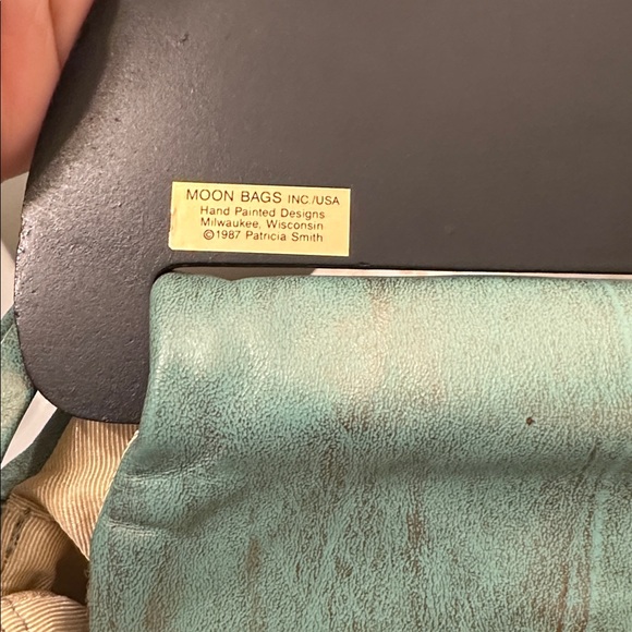 Moonbag by Patricia Smith Designs Southwestern Cactus Hand Painted 1980s Vintage - Picture 10 of 12